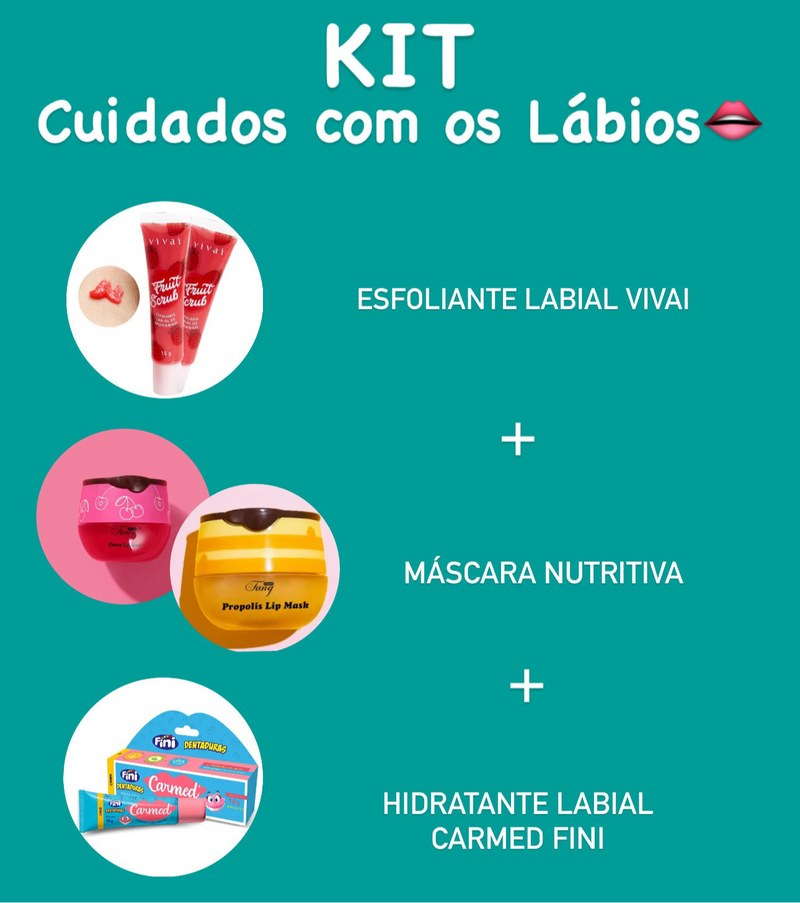 Kit cuidados com os lábios 👄