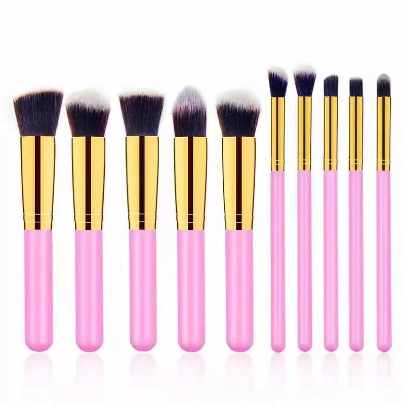 Kit de 10 Pincéis de Maquiagem