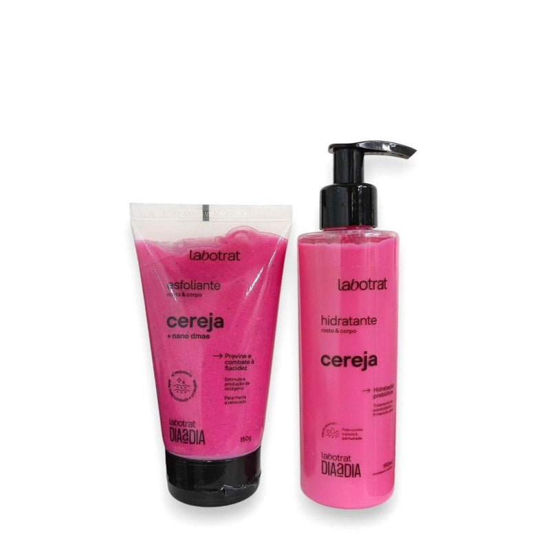 Kit Hidratante 190ml + Esfoliante 150g Rosto e Corpo Cereja - Labotrat
