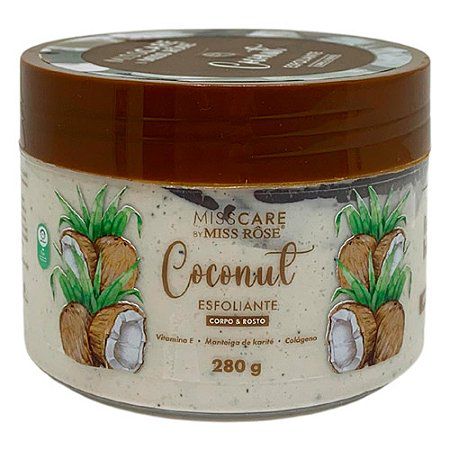 Esfoliante de Corpo e Rosto Miss Care Coconut 280g da Miss Rôse