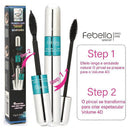 Máscara de Cílios 2 em 1 4D Febella
