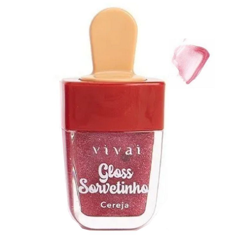 Gloss Labial Sorvetinho com Glitter Vivai