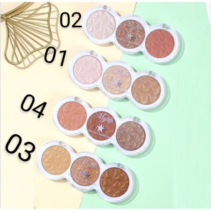 Paleta Trio de Iluminador Highlight Up Mylife