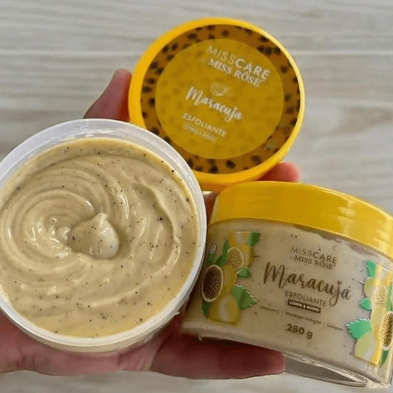 ESFOLIANTE CORPORAL E FACIAL DE MARACUJÁ (MISS CARE)- MISS ROSÊ
