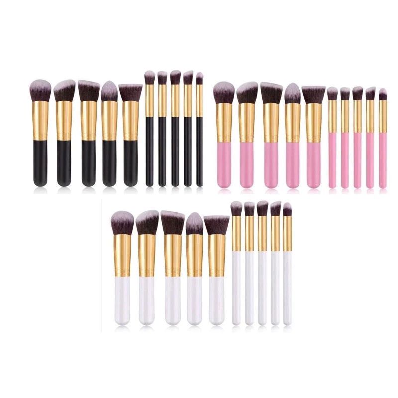 Kit de 10 Pincéis de Maquiagem